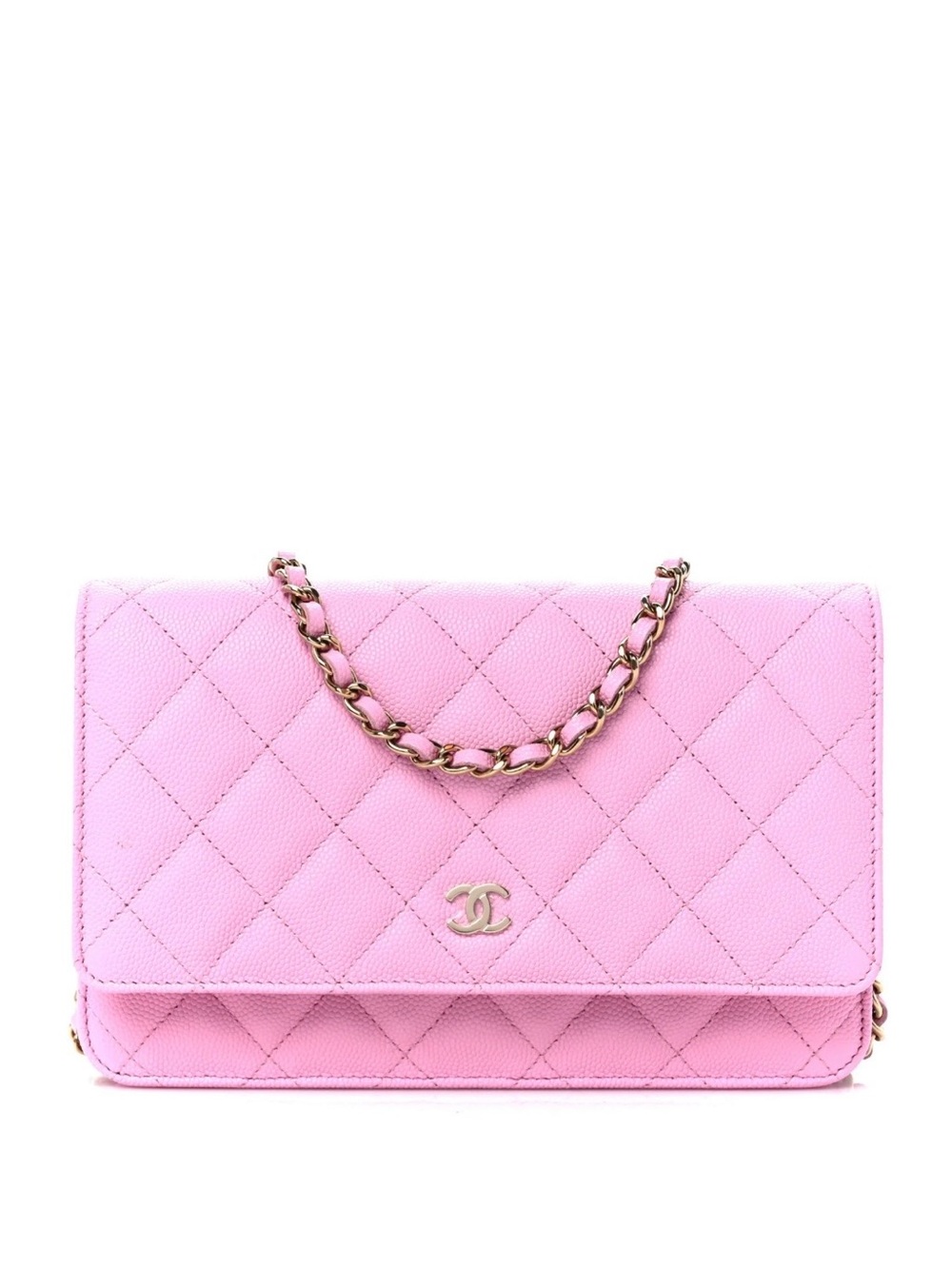 CHANEL Pink Quilted Chain-Handle Shoulder Bag